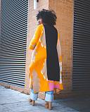 Women's Casual Lapel Collar Knitted Split Long Coat TR-1287