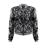 Women Sequins Jacket Sparkle Open Front Blazer Coat YLA-9381
