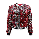 Women Sequins Jacket Sparkle Open Front Blazer Coat YLA-9381