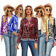 Women Sequins Jacket Sparkle Open Front Blazer Coat YLA-9381