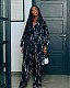Loose Long Sleeve Shirts Top + Wide Leg Pants Suits CYU-9397