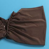 Sexy Strapless Crop Top With Tight Floor-length Pleated Long Skirt NY-10642