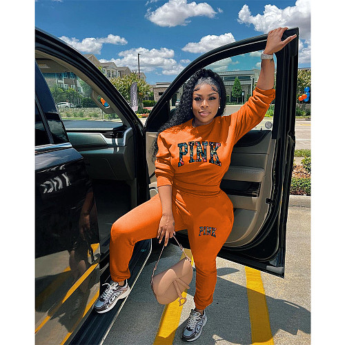 Woman Letter Print Tracksuit Two Piece Set Winter RS-3333P41