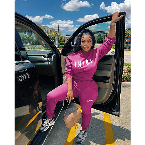2023 Women's Printed Crewneck Sweatshirt Set RS-MZD3333A10