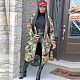 Women Camouflage Long Jacket Cardigan with Pockets SH-3726