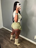 Women High Waist Wrap Hips Denim Shorts XT-8205