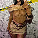 Leisure Off Shoulder Long Sleeved Fur Collar Slim Fitting Sweater RS-Q23TP612