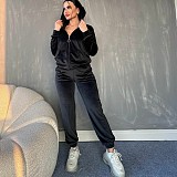 Velvet Sweatpants And Sweatshirt Jogging Tracksuits RS-427
