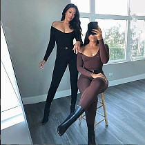 2023 Long Sleeve Skinny Bodycon Women Bodysuit SXE-K20Q09837