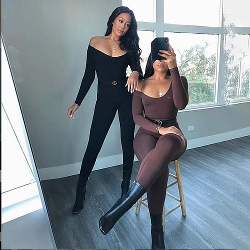 2023 Long Sleeve Skinny Bodycon Women Bodysuit SXE-K20Q09837