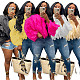 Mesh Tulle Blouse Puffy Layered Short Tops MUE-7502