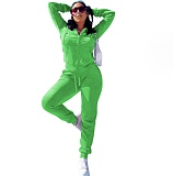 Velour Tracksuit Two Piece Soft Velvet Hooded Outfits YD-8760