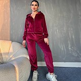 Velvet Sweatpants And Sweatshirt Jogging Tracksuits RS-427