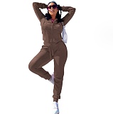 Velour Tracksuit Two Piece Soft Velvet Hooded Outfits YD-8760