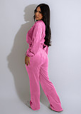 Fashionable Short Cardigan Open Waist Two-piece Set YD-8791