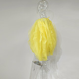 Mesh Tulle Blouse Puffy Layered Short Tops MUE-7502
