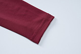Sexy Backless Solid Color Long Sleeves Folds Slim Long Dress BLG-D3A14621A