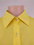 Loose Lapel Casual Wear Irregular Hem Blouse Dress CYU-9355