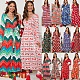 2023 XMAS V-neck Long Knitted Waistband Maxi Dress RS-477