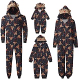 Christmas Hooded Printed Home clothing Pajamas Jumpsuit RS-018