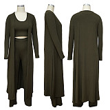 Women Solid Color Nightclub Skinny 3 Pieces Sets YF-9294
