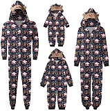 Christmas Hooded Printed Home clothing Pajamas Jumpsuit RS-018