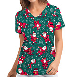 Christmas Shirt V-neck Short Sleeved T-shirt RS-202312