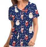 Christmas Shirt V-neck Short Sleeved T-shirt RS-202312