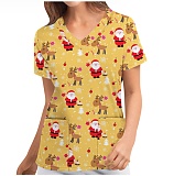 Christmas Shirt V-neck Short Sleeved T-shirt RS-202312