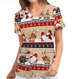 Christmas Shirt V-neck Short Sleeved T-shirt RS-202312