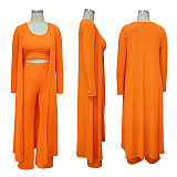 Women Solid Color Nightclub Skinny 3 Pieces Sets YF-9294