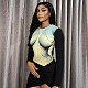 Long Sleeved Wrap Hip Mini Skirt Pleated Pullover Dress RS-299820