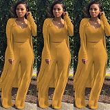 Women Solid Color Nightclub Skinny 3 Pieces Sets YF-9294
