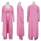 Women Solid Color Nightclub Skinny 3 Pieces Sets YF-9294