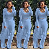 Women Solid Color Nightclub Skinny 3 Pieces Sets YF-9294
