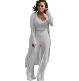 Women Solid Color Nightclub Skinny 3 Pieces Sets YF-9294