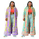 Fashion Printed Women Windbreak Long Coat YF-10634