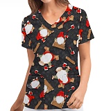 Christmas Shirt V-neck Short Sleeved T-shirt RS-202312