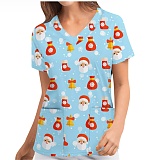 Christmas Shirt V-neck Short Sleeved T-shirt RS-202312
