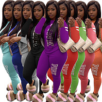 Letter Printed T-shirt Legging Two-piece Set YIM-135