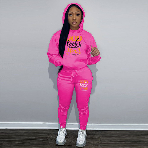Leisure Girls Printed Hoodies And Sport Pants Plus Size Suits DN-N8999G31