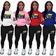 Casual Plus Size 5XL Suits Girls Printed Hoodies And Bodycon Pants DN-N8222M25
