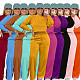 Short Top Straight Leg Pants Pockets Set YH-5331