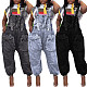 Cropped Ankle Banded Pants Loose Fitting Adjustable Strap Jumpsuits HSF-2608