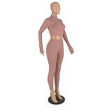 Crew Neck Long Sleeve Top & Skinny Pants Outfits YH-5182