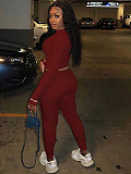 Crew Neck Long Sleeve Top & Skinny Pants Outfits YH-5182