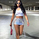 Fashion Leather High Elasticity Hollowed Out Bandge Skirt NZD-9024