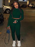 Crew Neck Long Sleeve Top & Skinny Pants Outfits YH-5182