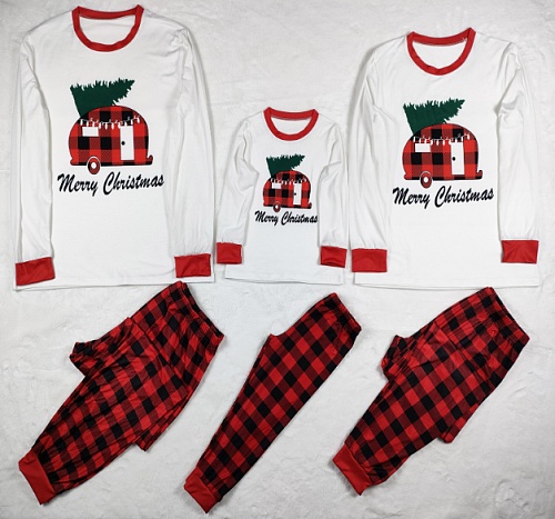 Merry Christams Round Neck Family Pajamas Set RS-116