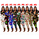 Women's Christmas Printed Long Sleeve Home Jumpsuit SHD-9451